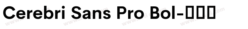 Cerebri Sans Pro Bol字体转换